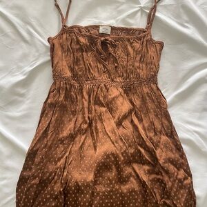 Wilfred Rust Polka Dot Dress